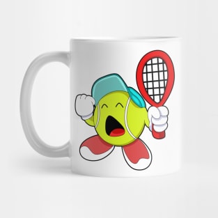 Tennis ball with Tennis racket Mug